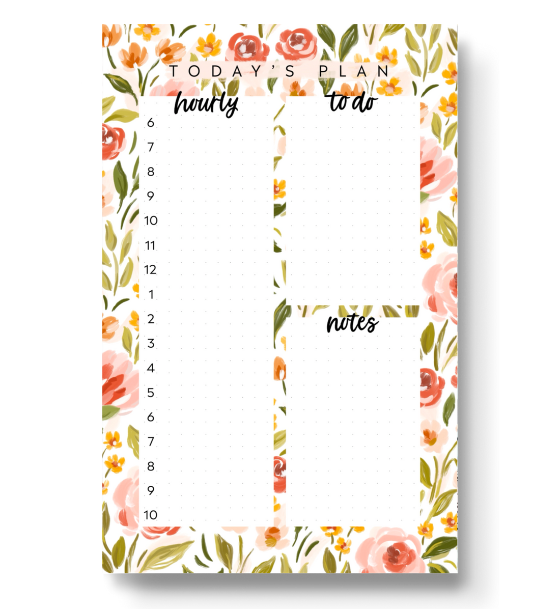 Spring Garden Daily Planner Note Pad