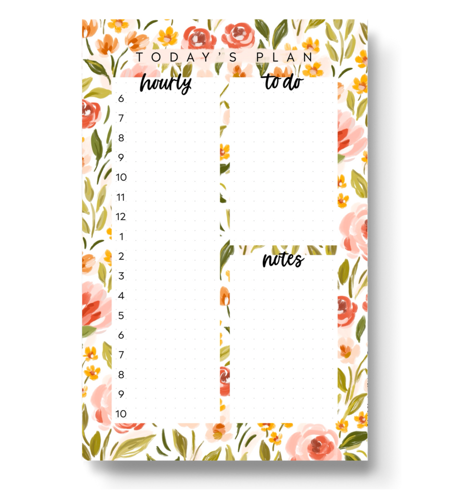 Spring Garden Daily Planner Note Pad