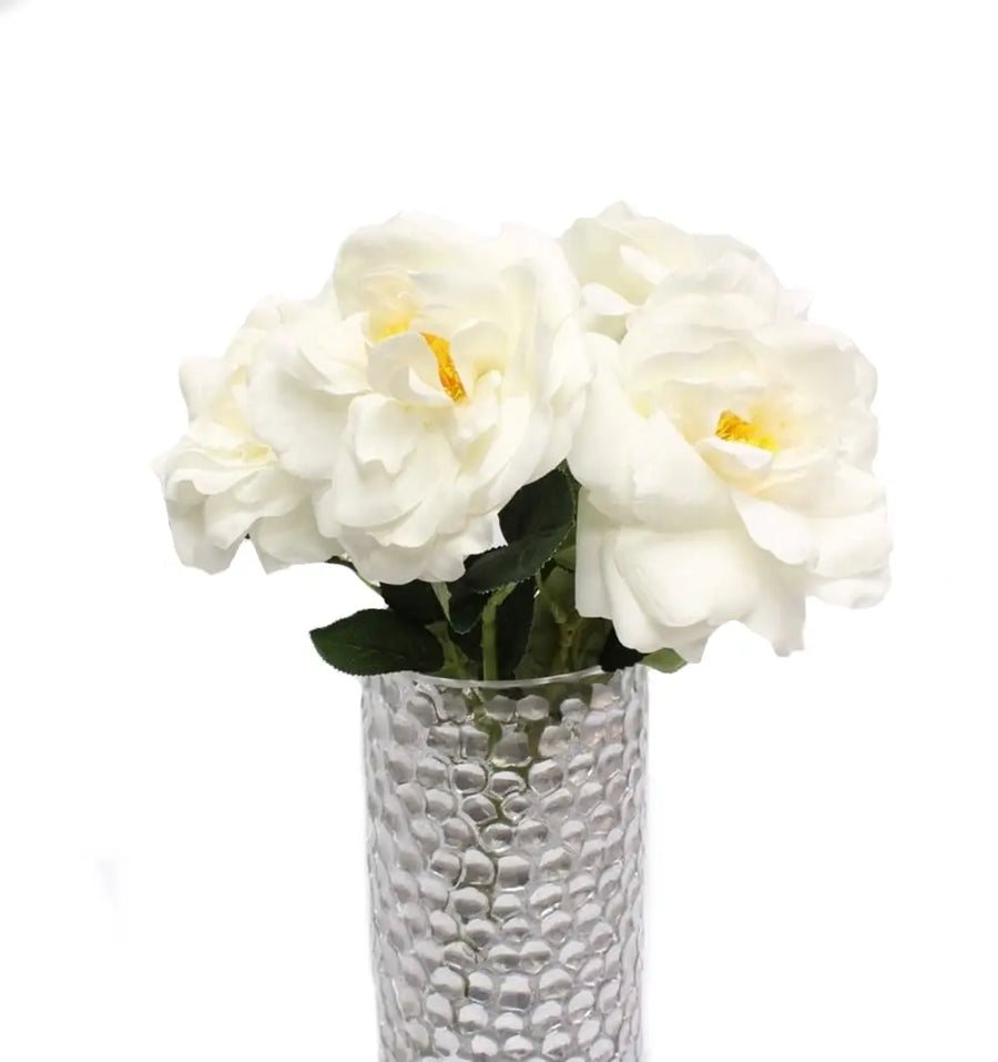 15" Artificial Real Touch Orlane Rose Stem - Peach Coral