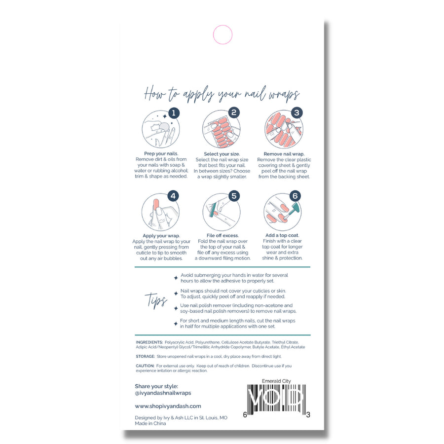 Powder Pink | Light Pink At Home Manicure Nail Polish Wrap