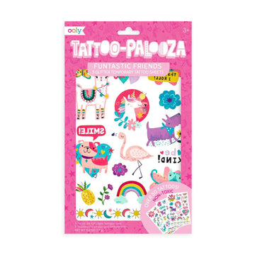 Ooly Tattoo-palooza Temporary Glitter Tattoo: Funtastic Friends