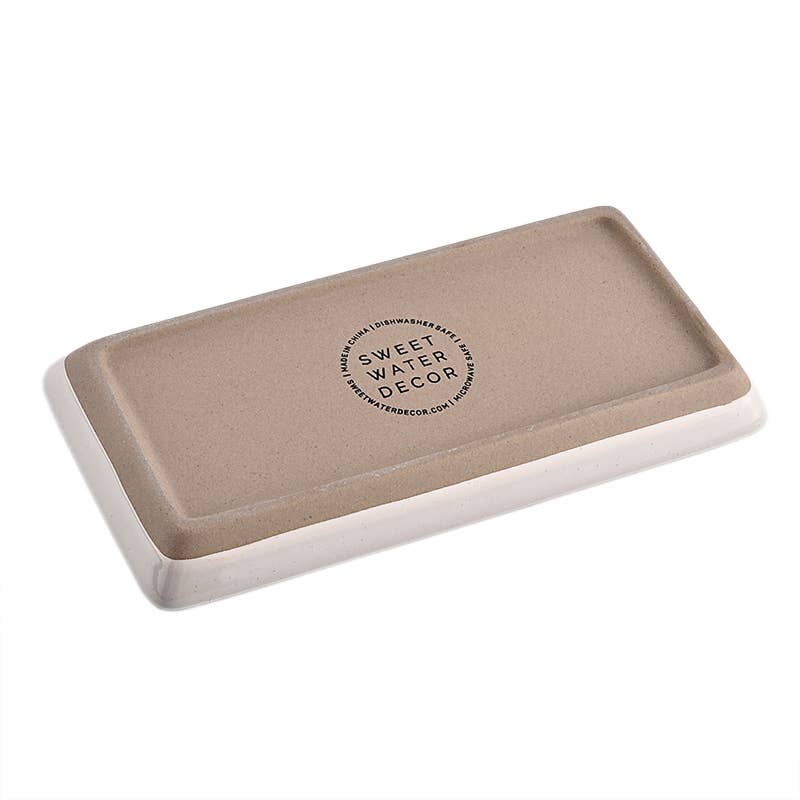 Stoneware Tray - Cream Speckled