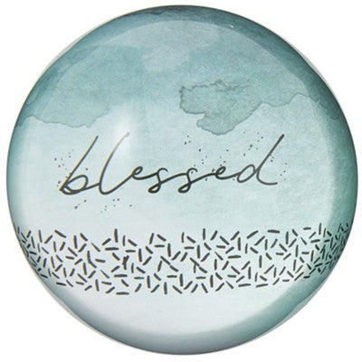 Blessed Glass Paperweight