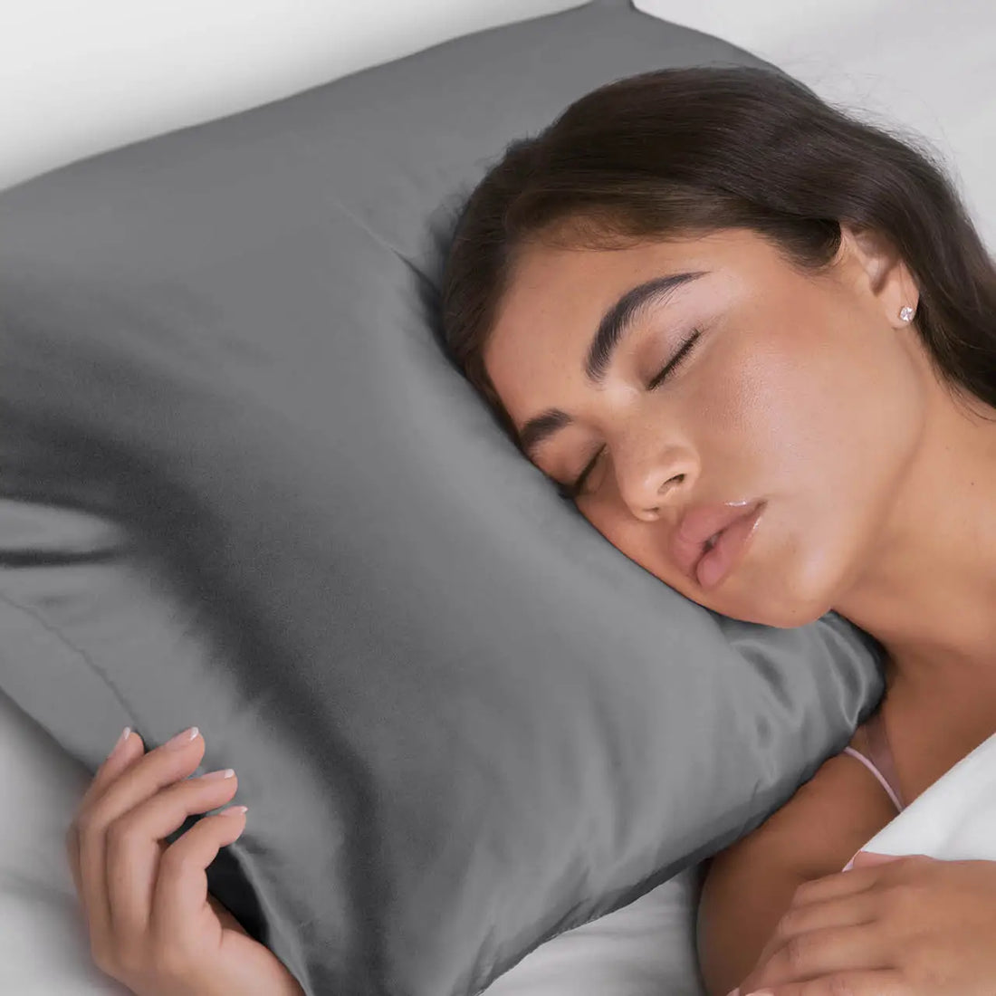 Kitsch Satin Pillowcase - Charcoal