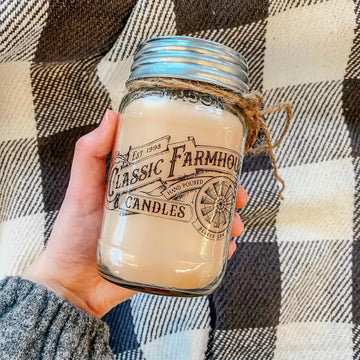 Classic Farmhouse Candle -  (Choose Holiday Scent)