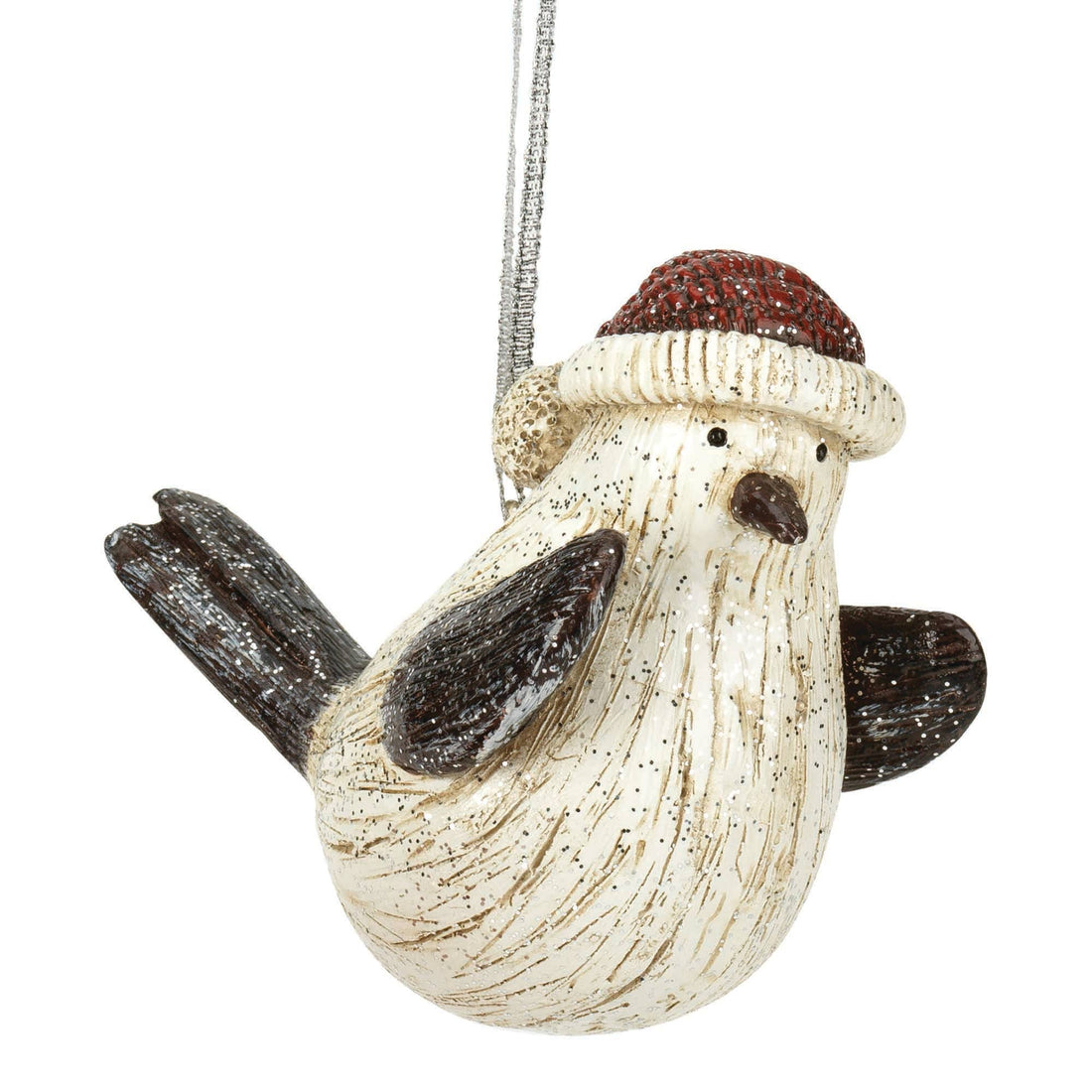 Bird with Hat Glitter Ornament