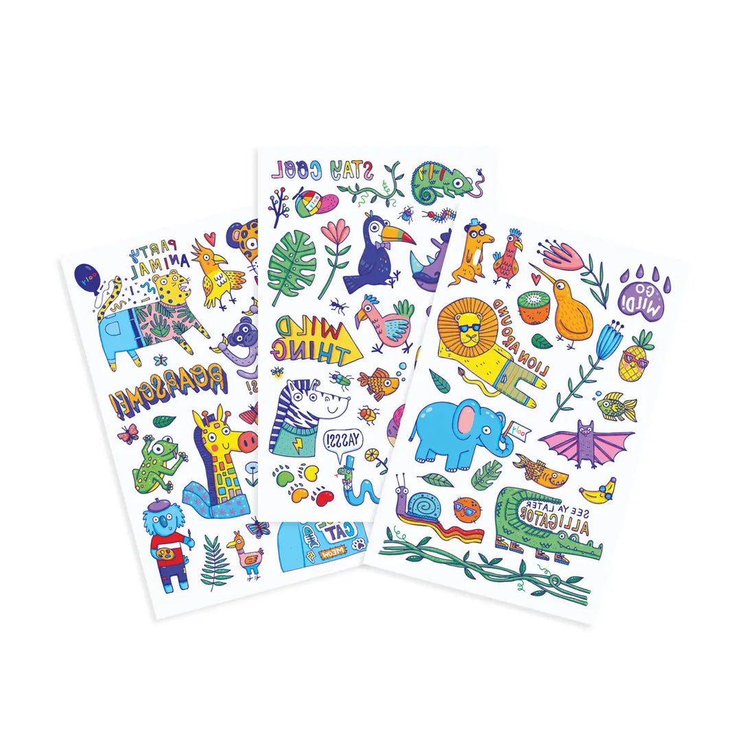 Ooly Tattoo-palooza Temporary Glitter Tattoo: Party Animals