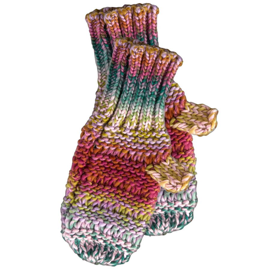 Ombre Knit Mittens - Lavender