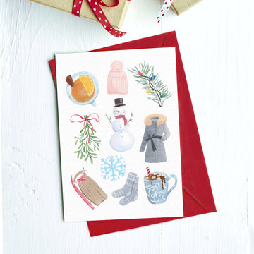 Winter Essentials Greeting Card