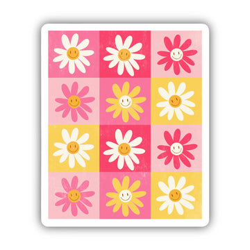 Happy Flowers Pattern Sticker