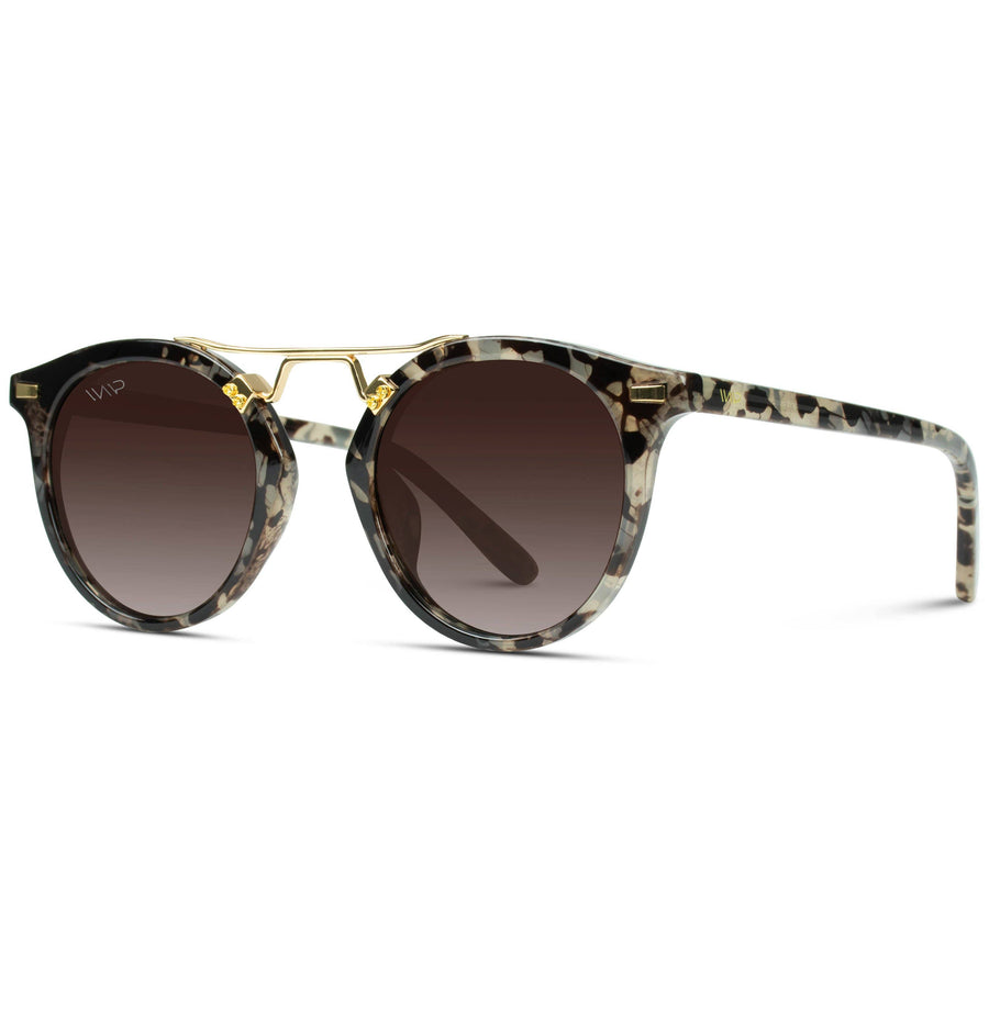 Skyler Round Polarized Modern Double Metal Bridge Sunglasses