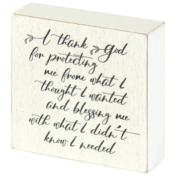 I Thank God Tabletop Plaque