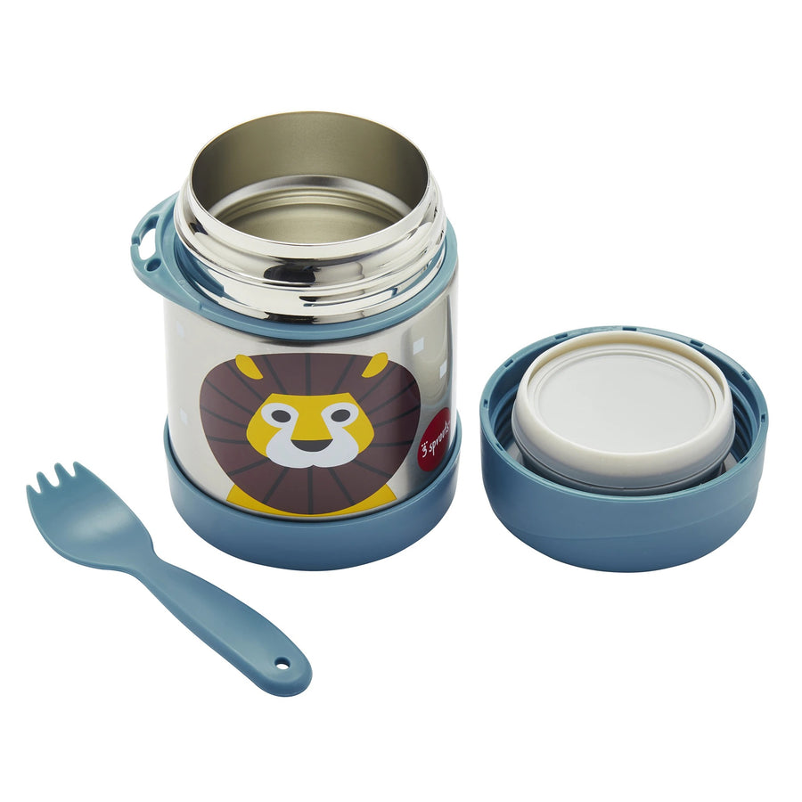 3 Sprouts Lion Stainless Steel Food Jar