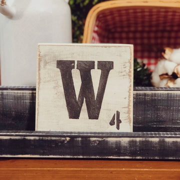 Letter Tile - W