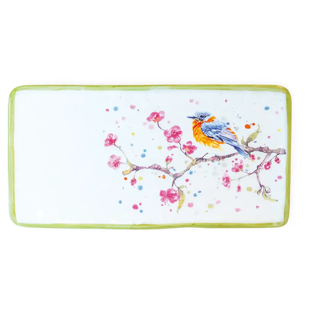 Bird & Cherry Blossom Serving Platter