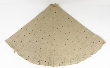 Jan Michaels' Burlap Tree Skirt with Mini Stars