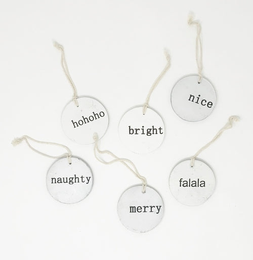Jan Michaels' Round Tag Writable Ornament with Hanger