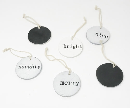 Jan Michaels' Round Tag Writable Ornament with Hanger