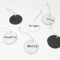Jan Michaels' Round Tag Writable Ornament with Hanger
