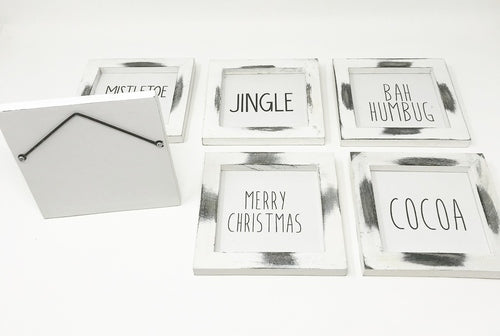 Jan Michaels' Skinny Christmas Framed Sign/Ornament