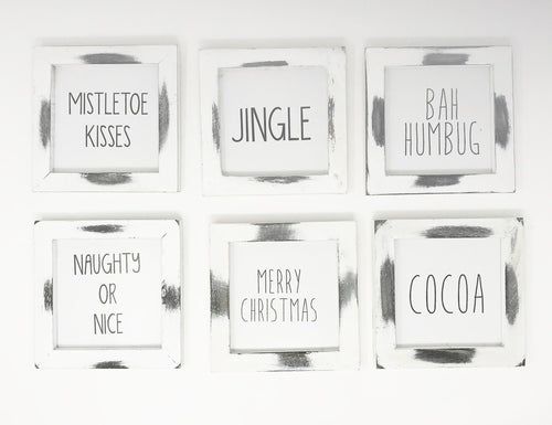 Jan Michaels' Skinny Christmas Framed Sign/Ornament