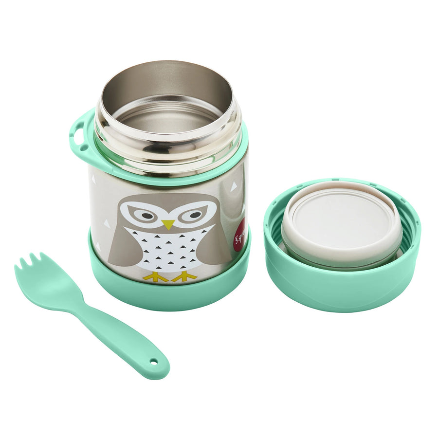 3 Sprouts Owl Stainless Steel Food Jar