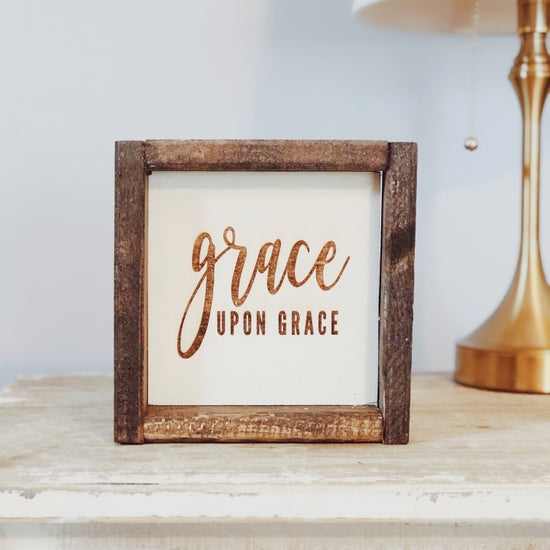Grace upon Grace Block Sign