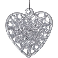 Spun Glass Heart Ornament