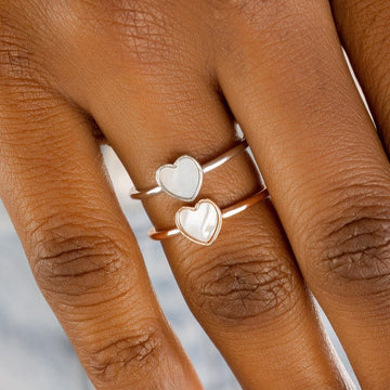 Pura Vida Bracelets - Heart of Pearl Ring