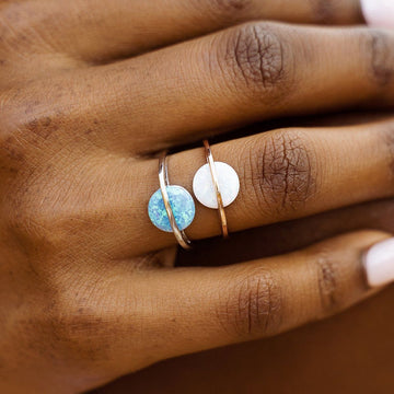 Pura Vida Bracelets -  Opal Saturn Ring