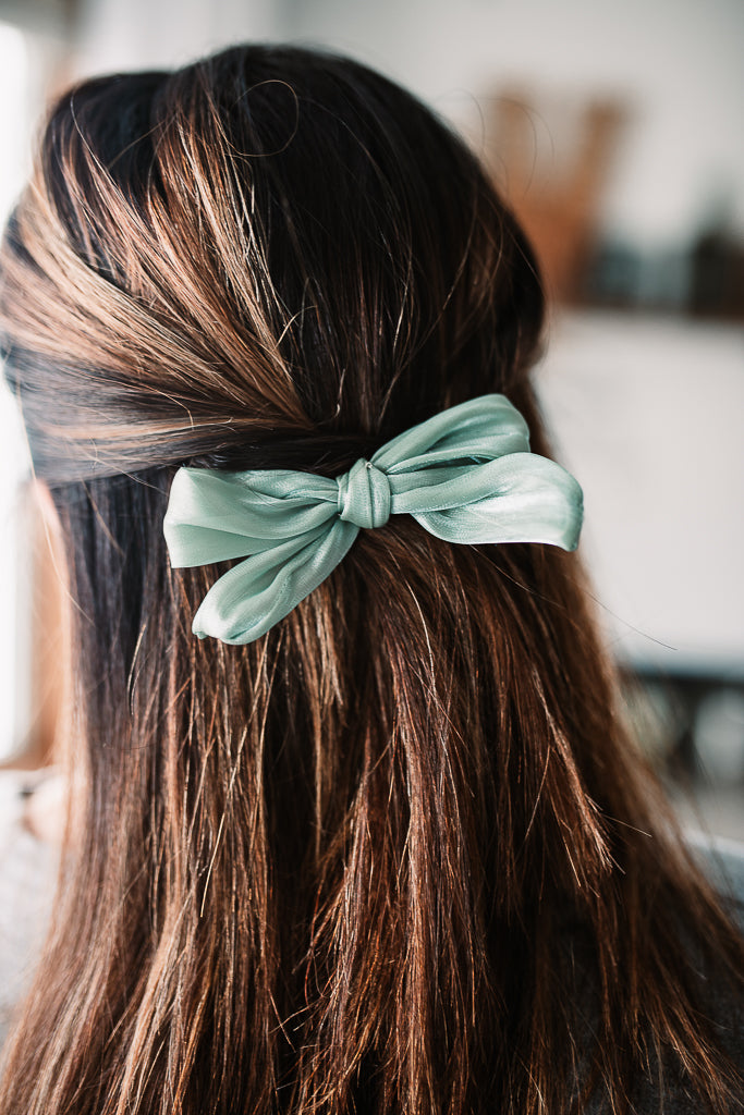 Satin Bow Hair Barrette
