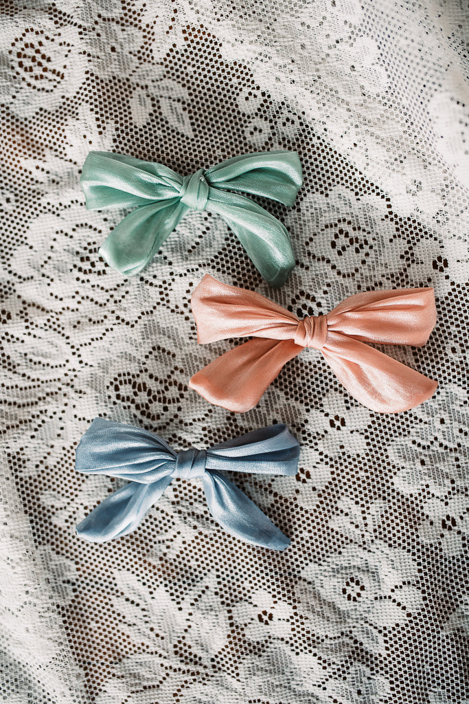 Satin Bow Hair Barrette