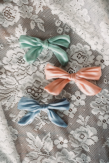 Satin Bow Hair Barrette