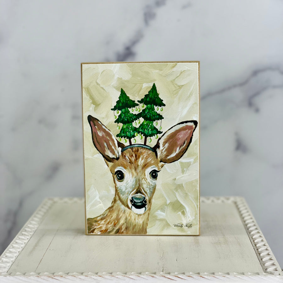 Jan Michaels' Doe Eyed Deer Wood Block