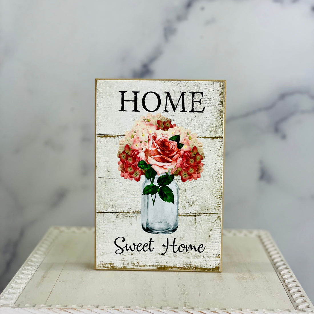 Jan Michaels' Home Sweet Home Wood Block