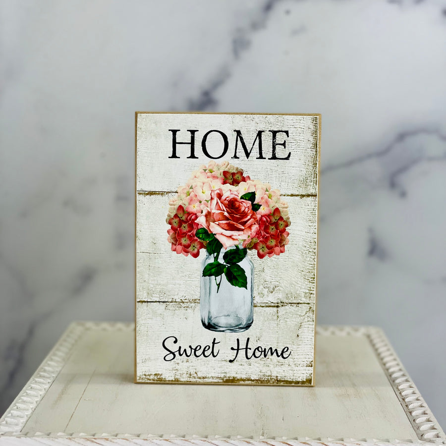 Jan Michaels' Home Sweet Home Wood Block