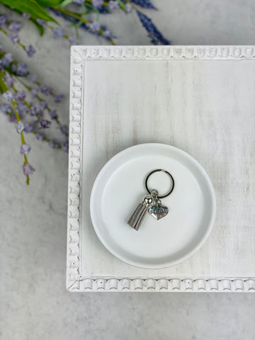 Gray Baby Boy Charm Diffuser Keychain