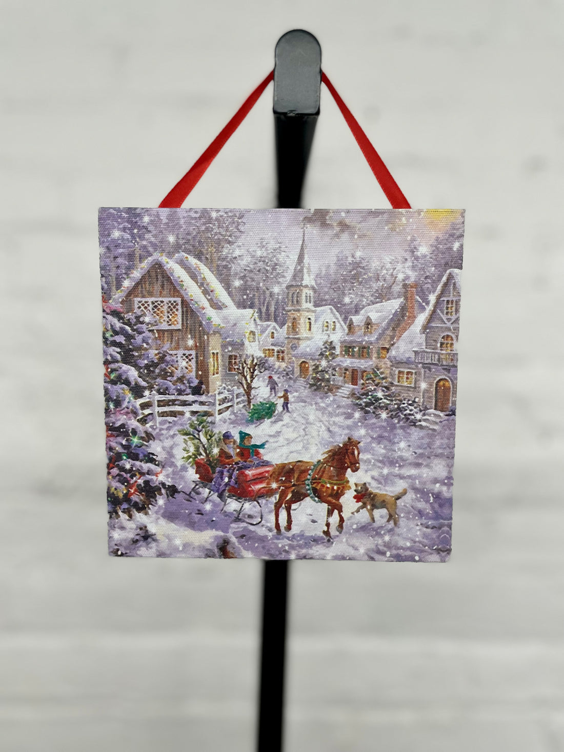Christmas Village LED Lighted Picture