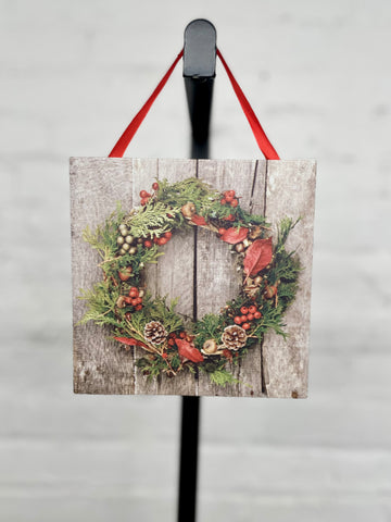 Holiday Wreath LED Lighted Picture