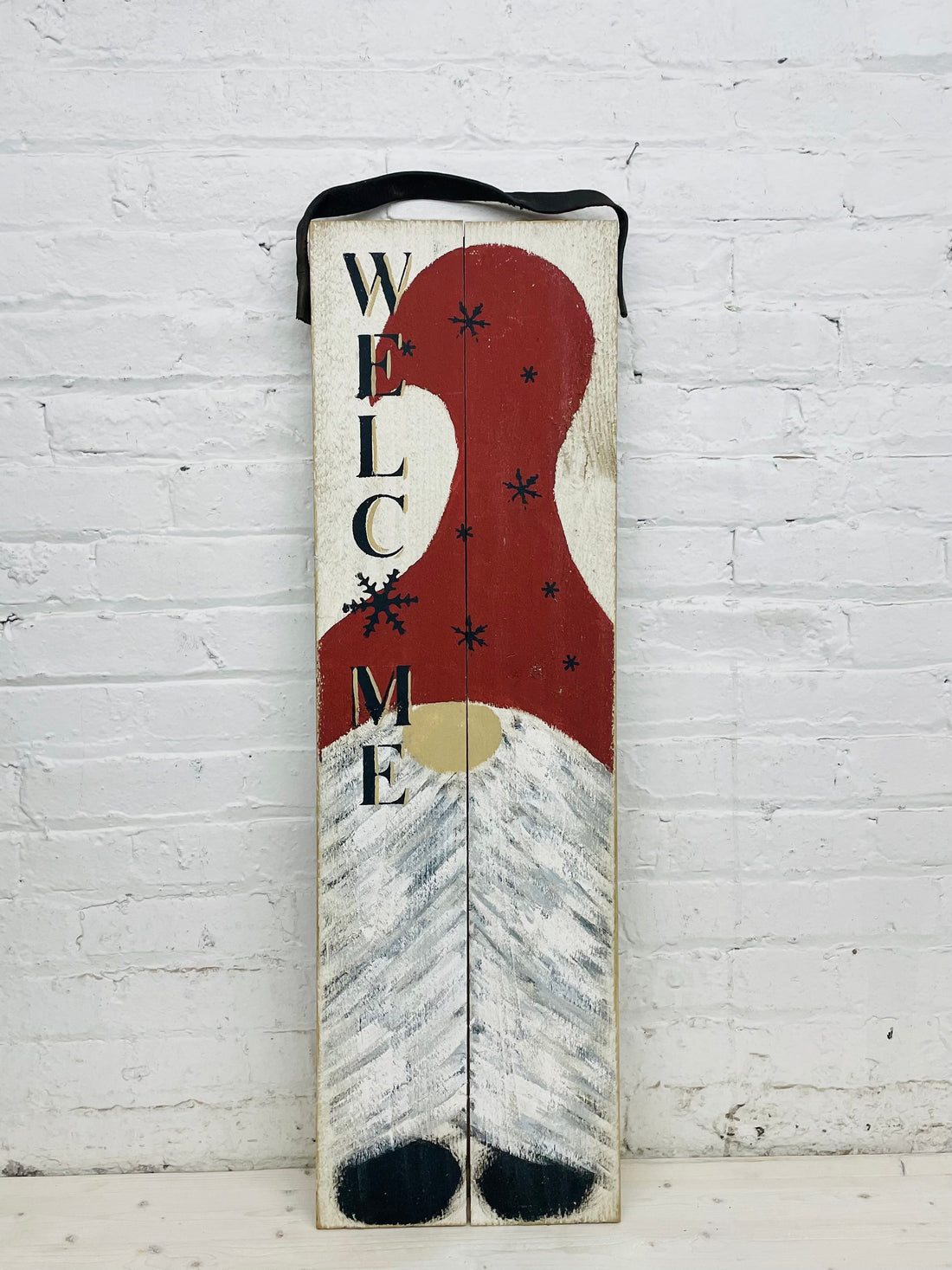 Welcome Gnome Wood Sign