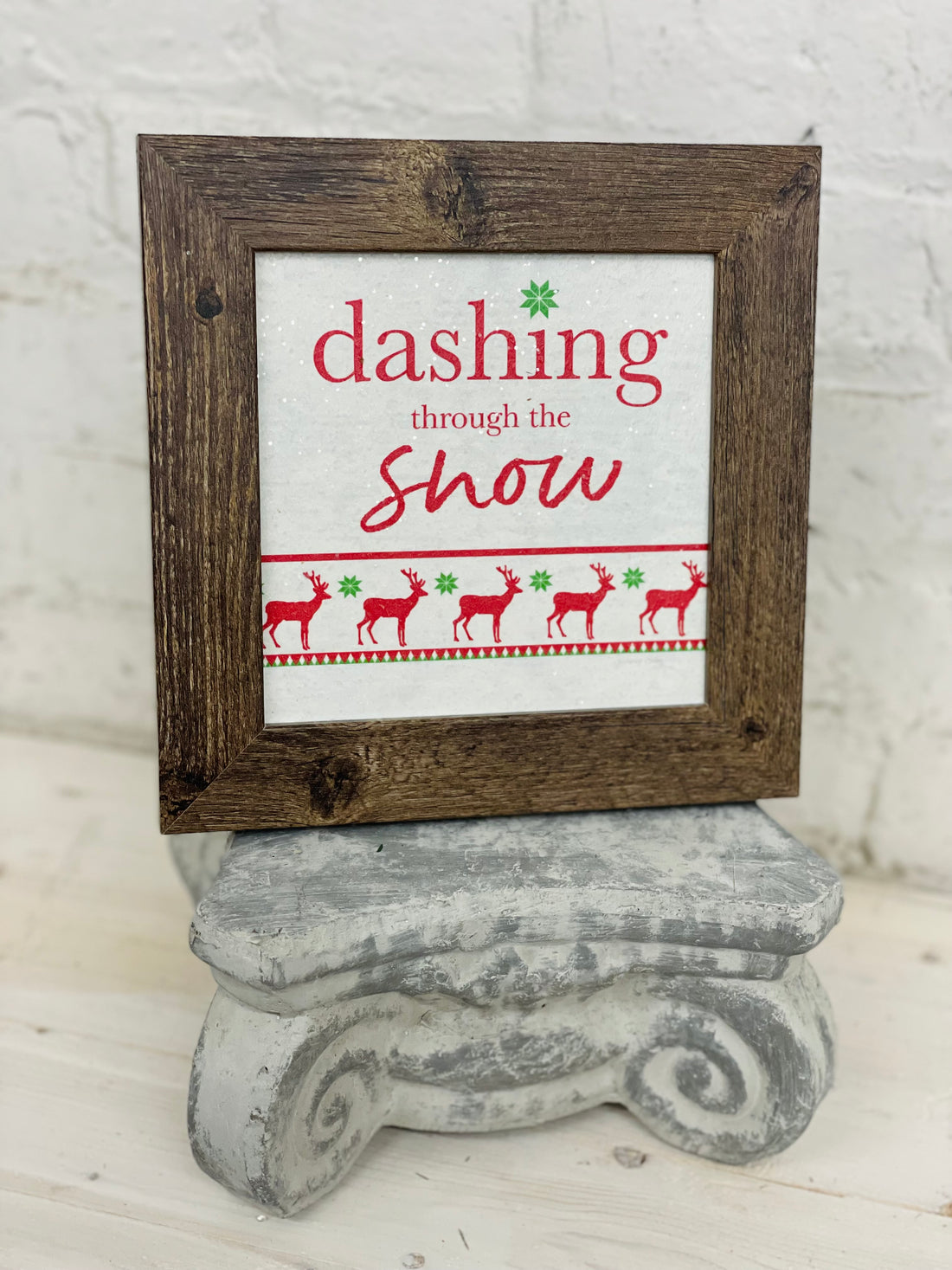 Dashing Through the Snow Frame Sign