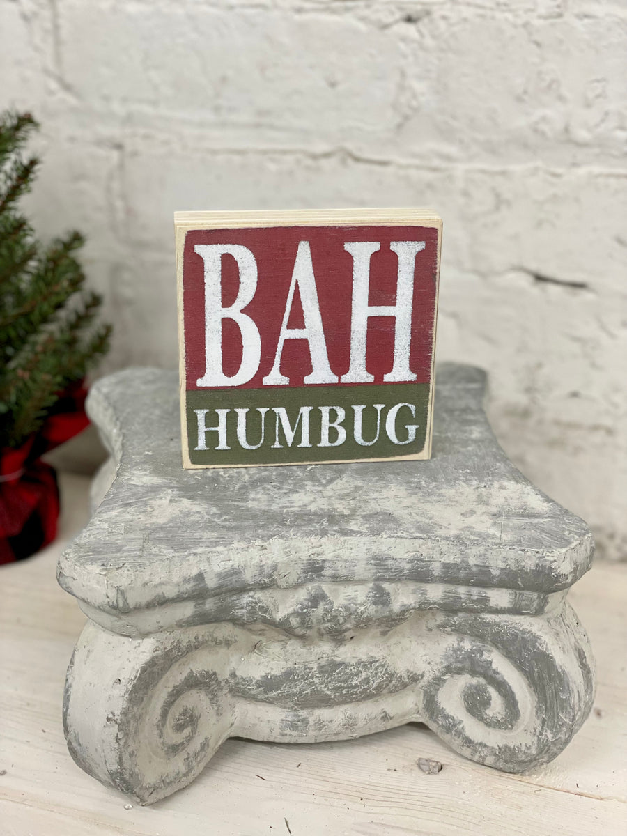 Bah Humbug Wood Plaque