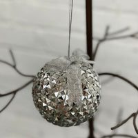 Silver Bulb Ornament
