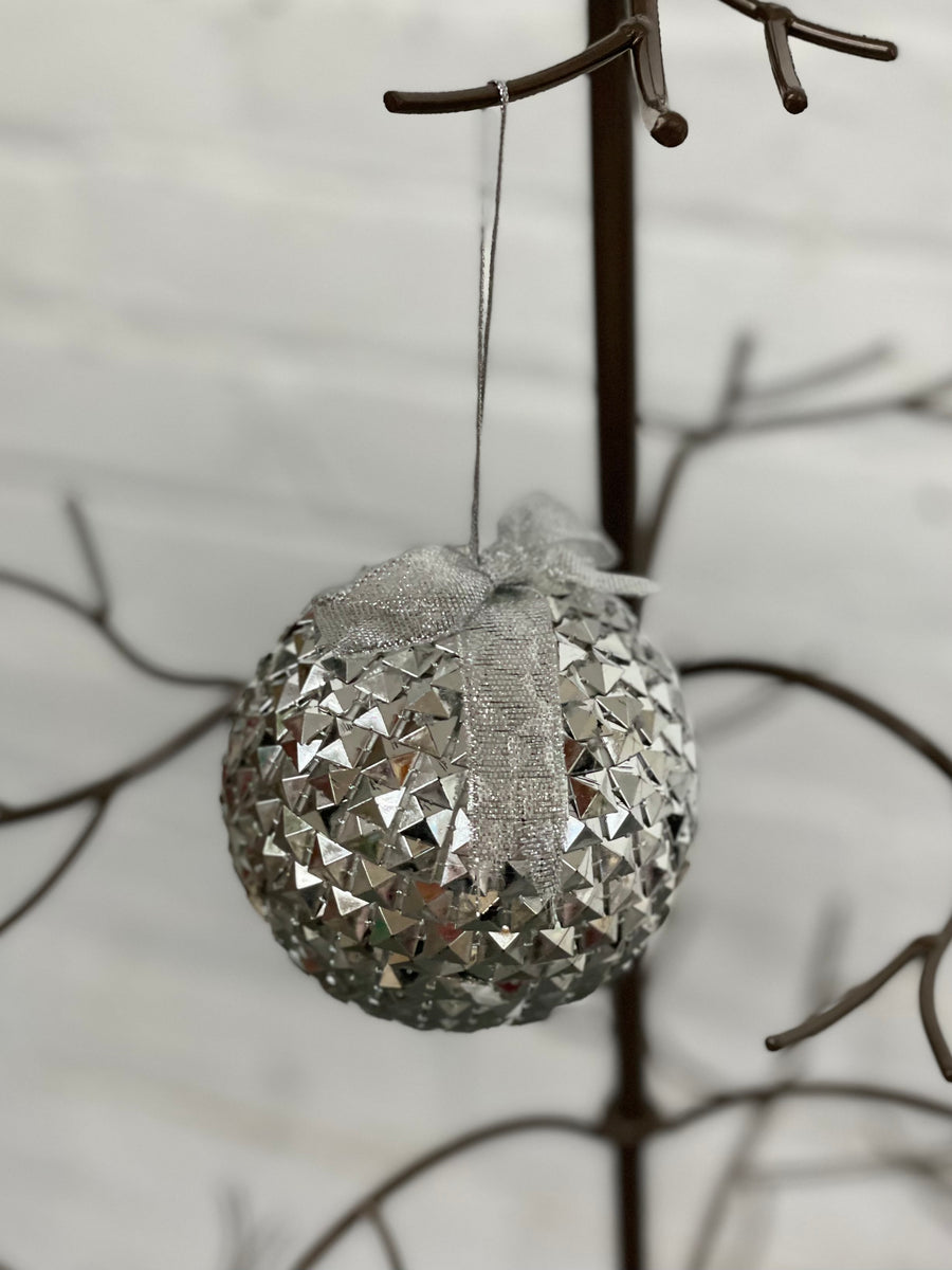 Silver Bulb Ornament