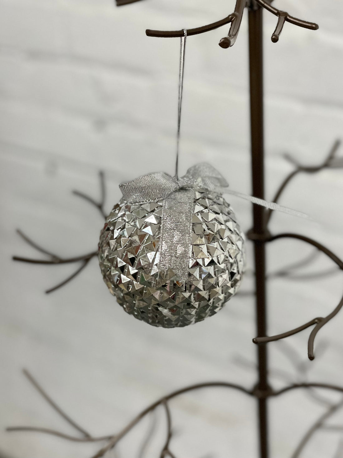 Silver Bulb Ornament