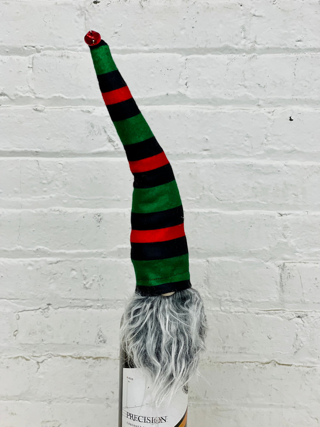 Striped Hat Gnome Bottle Topper