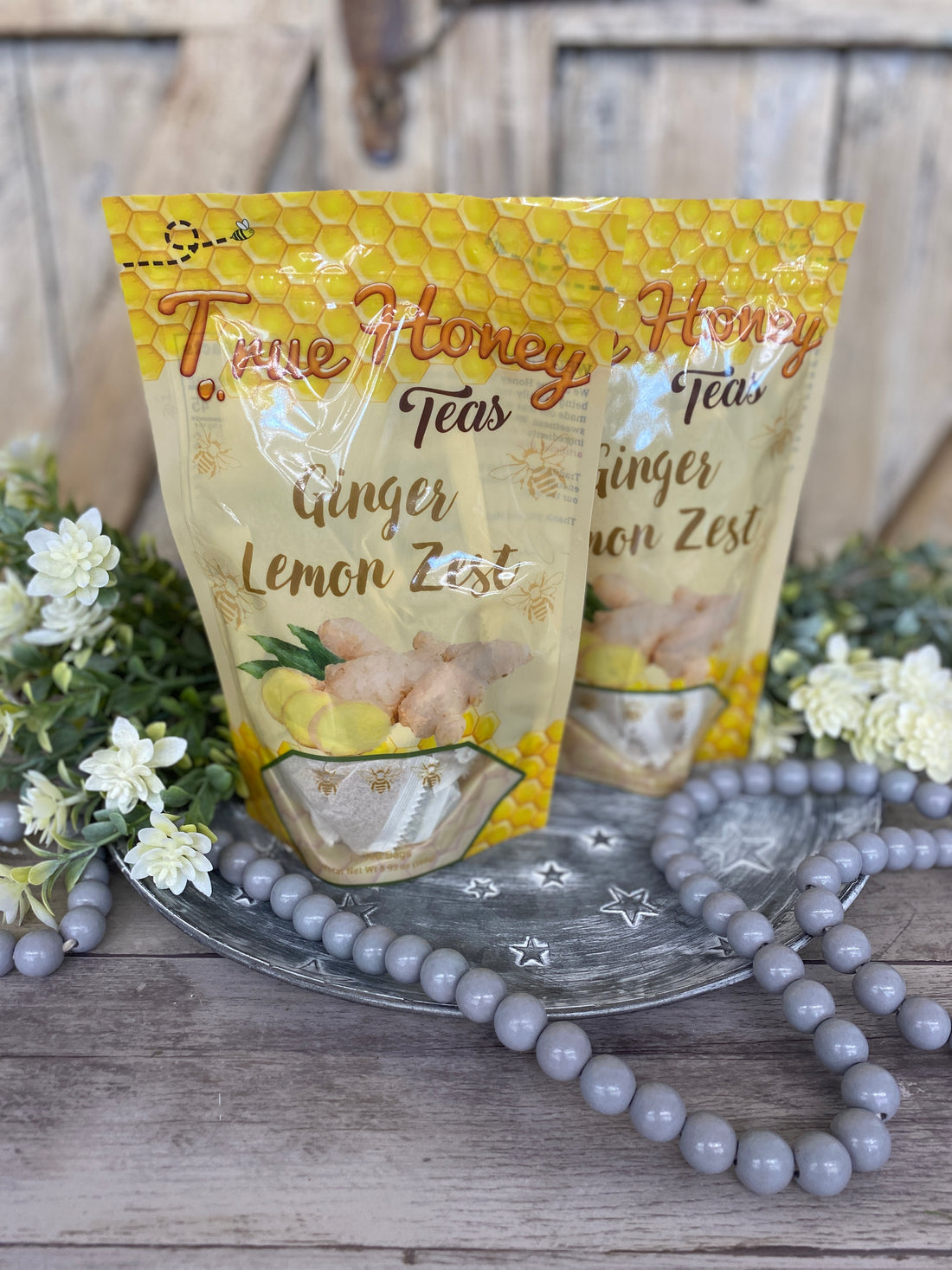 True Honey Ginger Lemon Tea Bags - 12 Count