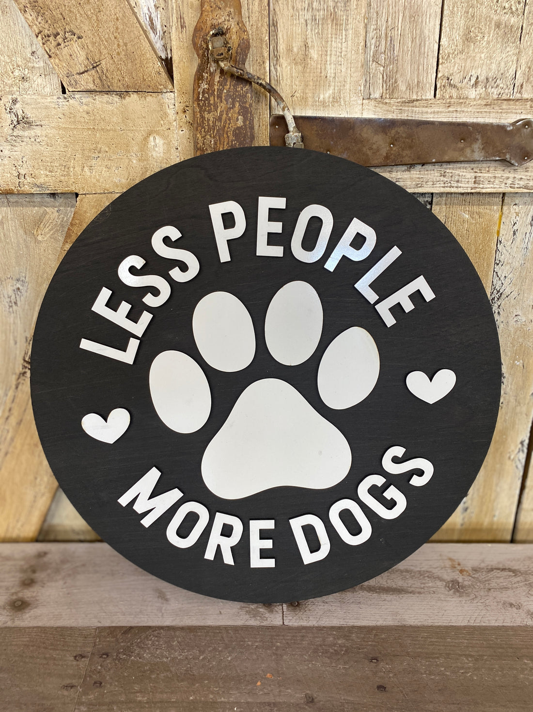 Less People, More Dogs Sign