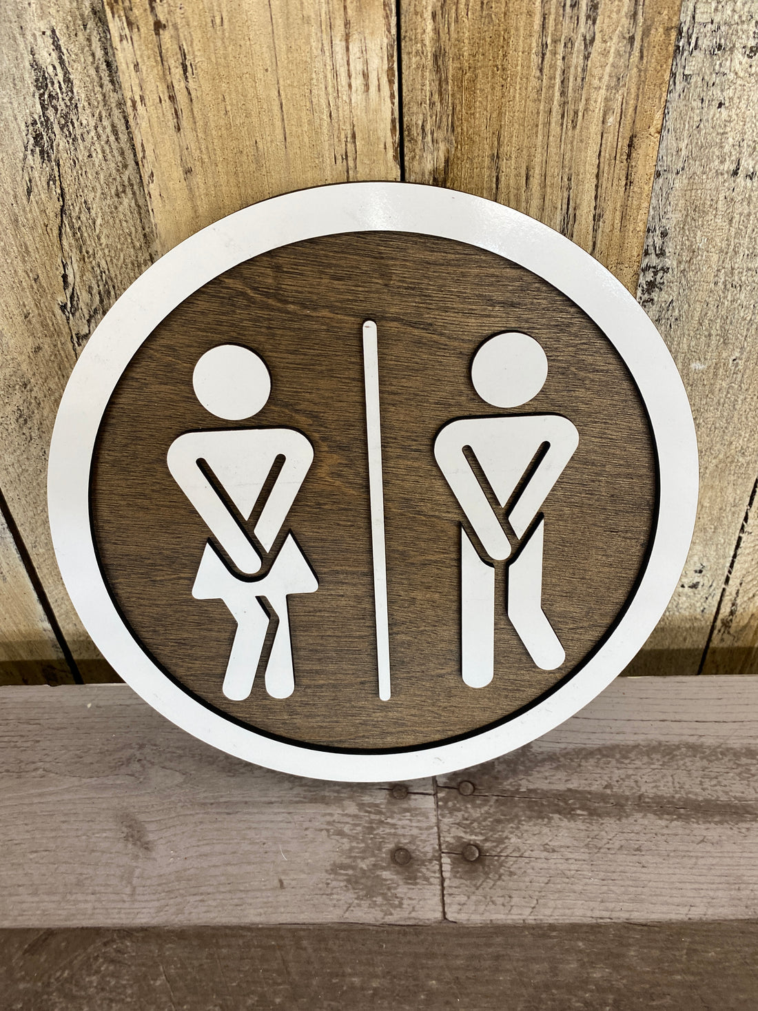8" Funny Bathroom Sign