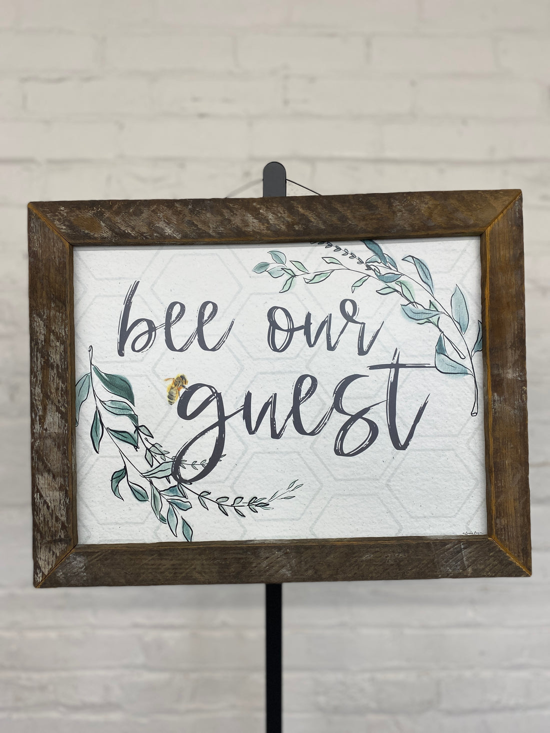 Jan Michaels' Bee Our Guest Hanging Sign